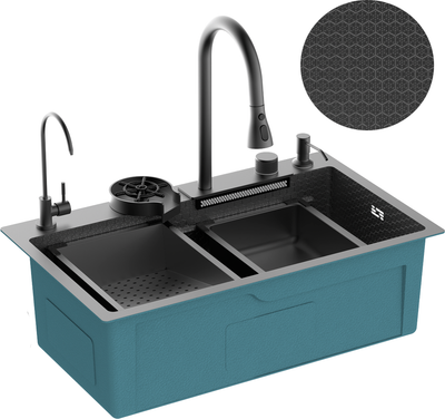 Мойка кухонная со смесителем Diadonna DS7545B-1