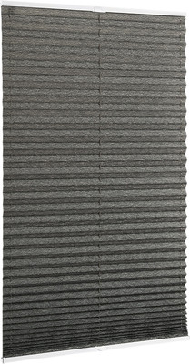 Штора-плиссе Delfa Basic Crush СПШ-35204 (81x160, антрацит)