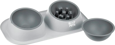 Набор мисок для животных Roxy-Pets DM + миска для медленного поедания (смоки)
