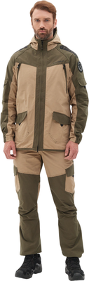 Костюм для охоты и рыбалки Huntsman Горка-Люкс Хаки/Песок Nylon Cotton Рип-Стоп (р.52-54/182-188)