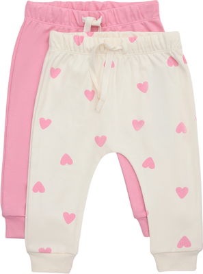 Набор ползунков Mark Formelle 85113-2 (р.80-52, сердечки на молоке/розовый)