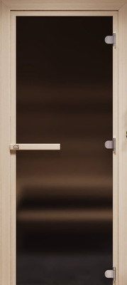 Стеклянная дверь для бани/сауны COOPER Лайт 190х70 (бронза матовая)