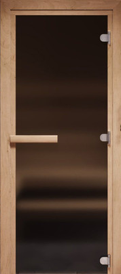 Стеклянная дверь для бани/сауны COOPER Стандарт 180х70 (бронза матовая)