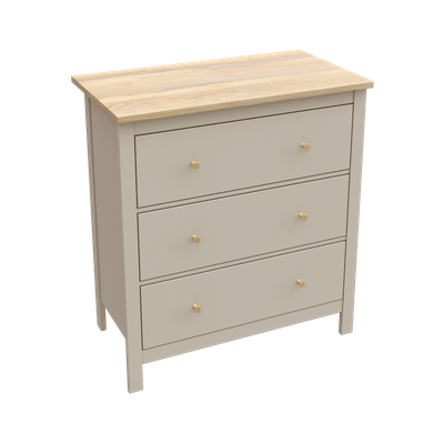 Комод Mio Tesoro  Сага 3 ящика / 2.08.02.020.20 (кашемир/ясень)