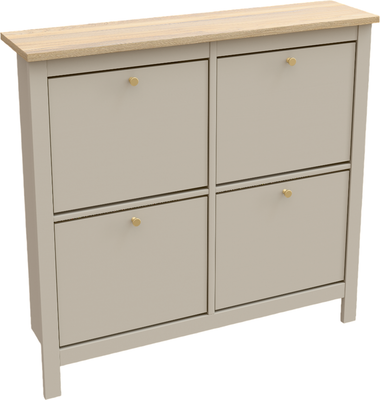 Тумба для обуви Mio Tesoro Сага 113х108 / 2.08.10.180.20 (кашемир/ясень)