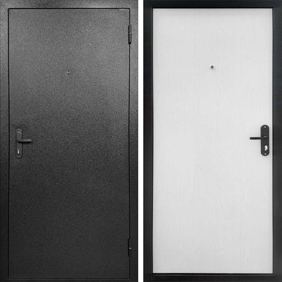 Входная дверь Форпост Базис 86x207 (левая, антик темно-коричневый/белый)