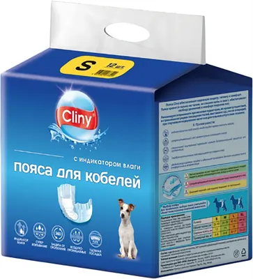 Гигиенический пояс для собак Cliny Cl / K214 (S, 12шт)