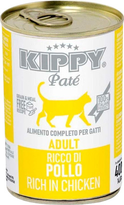 Влажный корм для кошек Kippy Cat Паштет беззерновой для всех пород с курицей (400г)