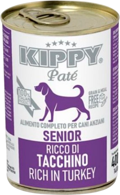 Влажный корм для собак Kippy Беззерновой Senior для всех пород с индейкой (400г)