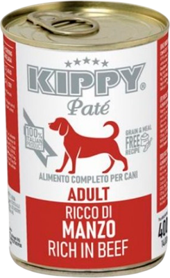 Влажный корм для собак Kippy Беззерновой для всех пород с говядиной (400г)