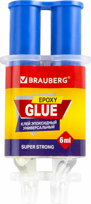Клей Brauberg эпоксидный шприц / 608104 (6мл)