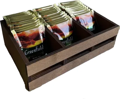 Емкость для хранения ОМурМебель рейки на три отделения (коричневый)