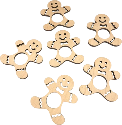 Набор колец для салфеток ОМурМебель Пряничный человечек (6шт)