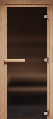 Стеклянная дверь для бани/сауны COOPER Стандарт 200х80 (бронза матовая)