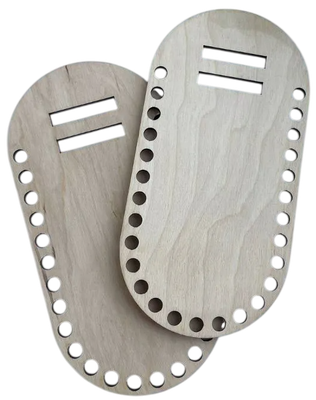 Набор заготовок для творчества ОМурМебель Основы для вязания боковинки для сумки овальные (бежевый)