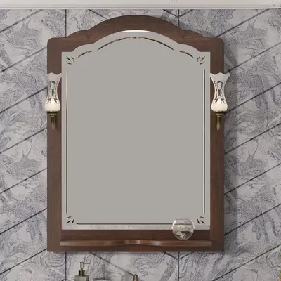 Зеркало Opadiris Лоренцо 80 / 00-00007046+157090012к (светлый орех, с накладками)