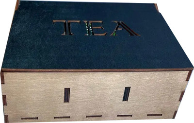 Органайзер для чайных пакетиков ОМурМебель Tea Горизонтальный с резкой (черный)