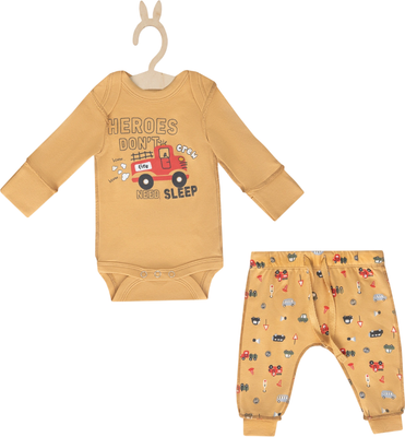 Комплект одежды для малышей Mark Formelle 89404-1 (р.62-40, бисквит/машинки на бисквите)