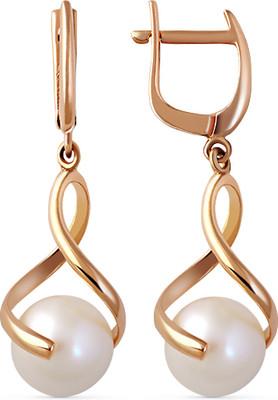 Серьги из желтого золота Кристалл CI30200226773