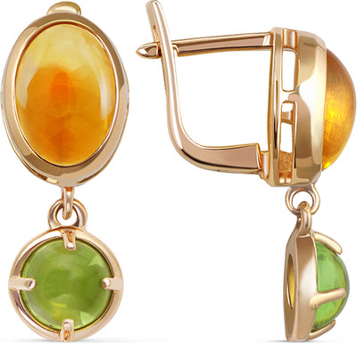 Серьги из желтого золота Кристалл CI74500226773