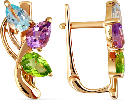 Серьги из желтого золота Кристалл CD18700226773