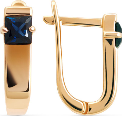 Серьги из желтого золота Кристалл CG21200226773