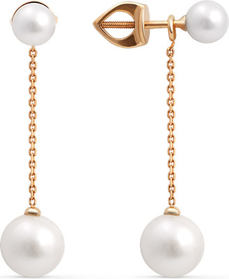 Серьги из желтого золота Кристалл CG30600226773