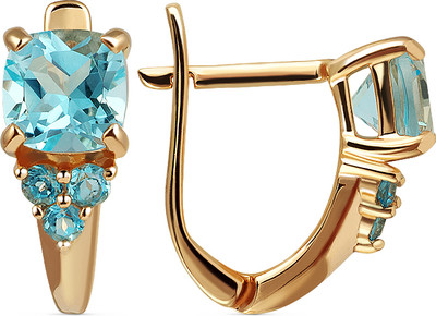 Серьги из желтого золота Кристалл CD82900226773