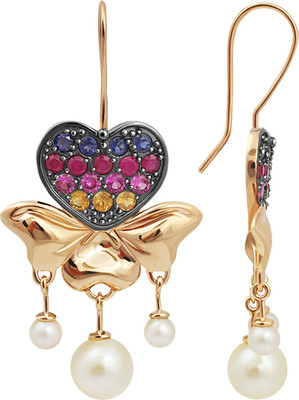 Серьги из желтого золота Кристалл CH27600226773