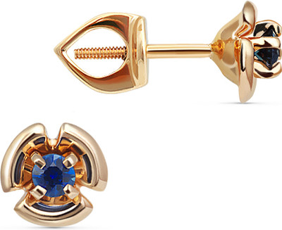 Серьги из желтого золота Кристалл CJ23400226773