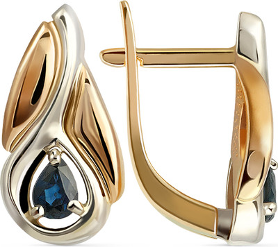 Серьги из желтого золота Кристалл CJ30600226773