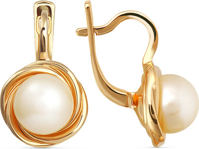 Серьги из желтого золота Кристалл CJ92000226773