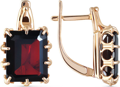 Серьги из желтого золота Кристалл CI58100226773