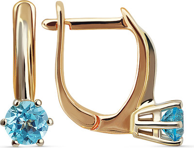 Серьги из желтого золота Кристалл CJ91700226773