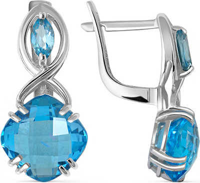 Серьги из белого золота Кристалл CI86800226773