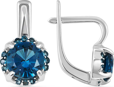 Серьги из белого золота Кристалл CI88800226773