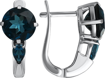 Серьги из белого золота Кристалл CN55800226773