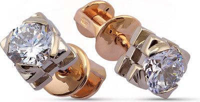 Серьги из желтого золота Кристалл C124600226773