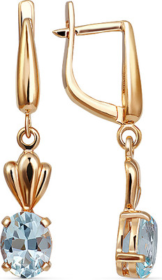 Серьги из желтого золота Кристалл C746900226773