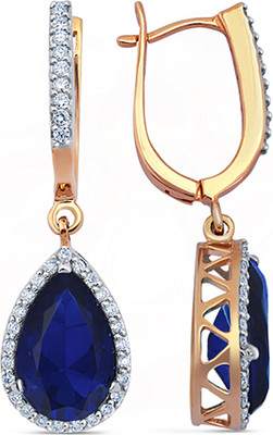 Серьги из желтого золота Кристалл C883000226773