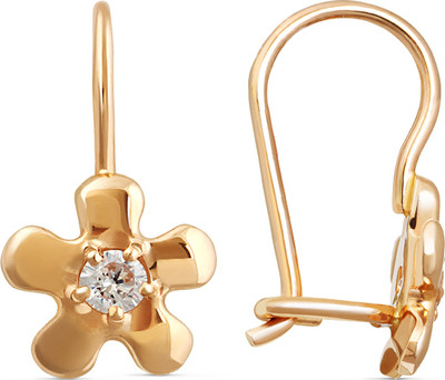 Серьги из желтого золота Кристалл C808600226773