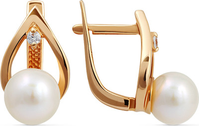 Серьги из желтого золота Кристалл C896500226773