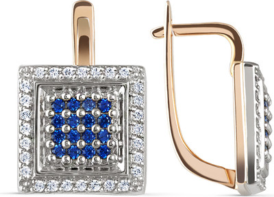 Серьги из желтого золота Кристалл C948900226773