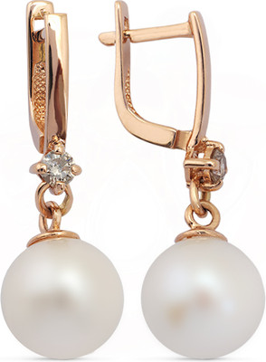 Серьги из желтого золота Кристалл CA00900226773