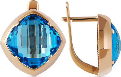 Серьги из желтого золота Кристалл CI31500226773