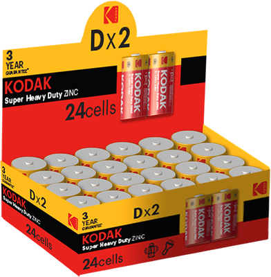 Комплект батареек Kodak Extra Heavy Duty R20-2S KDHZ 2S / Б0005138