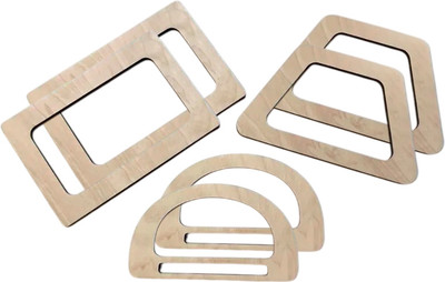 Набор ручек для сумки ОМурМебель Прямоугольник трапеция полукруг (бежевый)