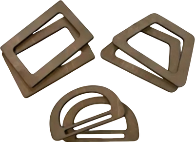 Набор ручек для сумки ОМурМебель Прямоугольник трапеция полукруг (коричневый)