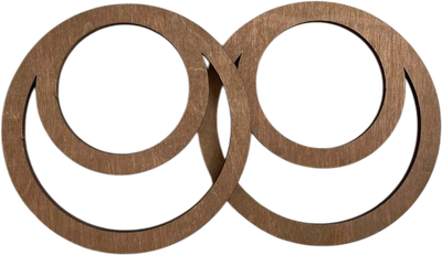 Набор ручек для сумки ОМурМебель Двойной круг (коричневый)