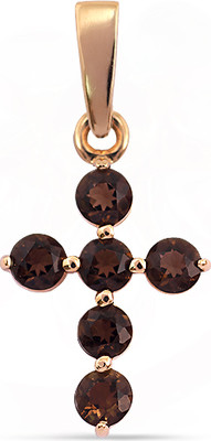 Крестик из желтого золота Кристалл CD42900226773